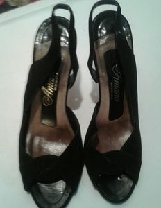 Vintage "Amano Woman's Shoes * Black Suede